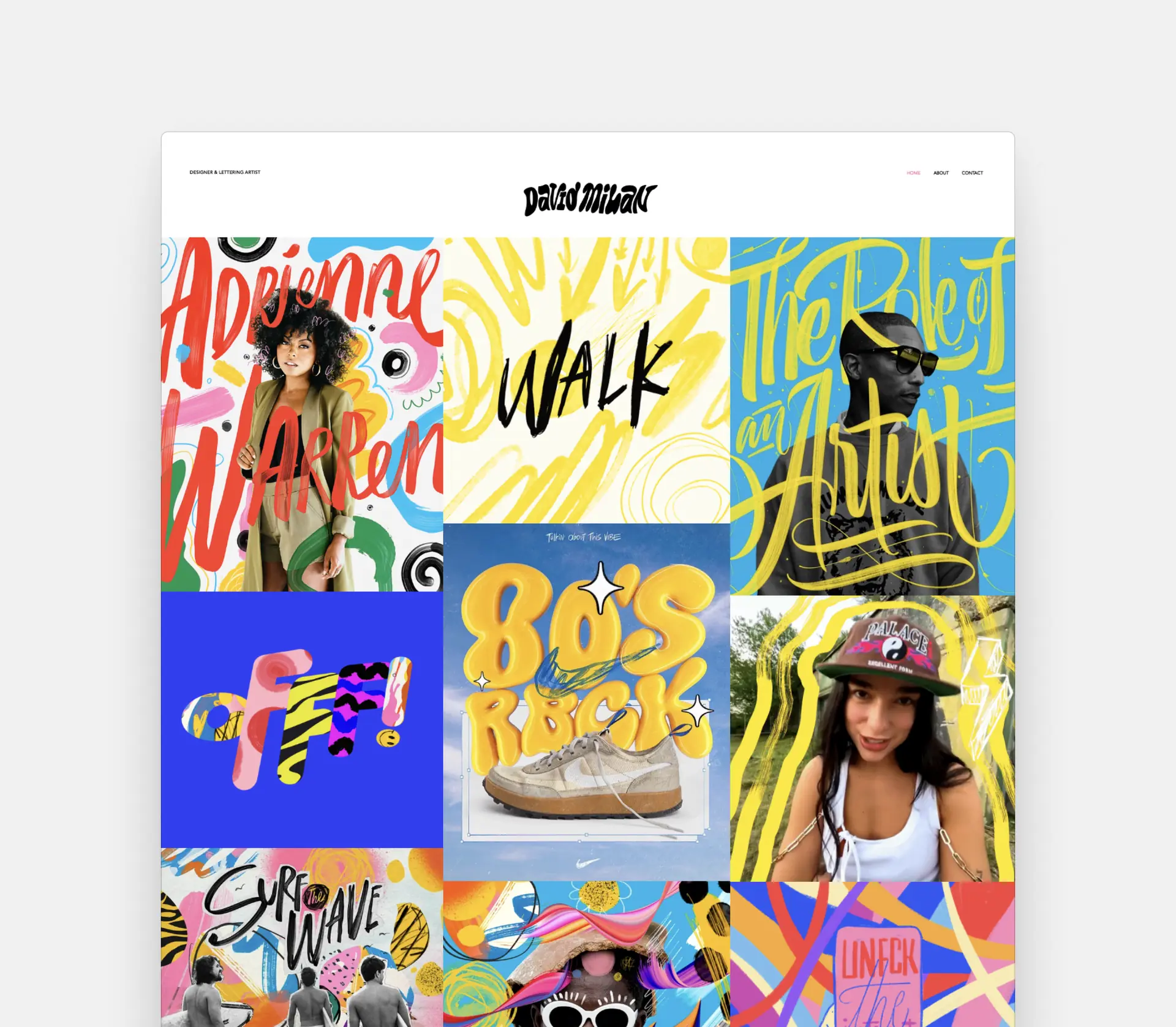 Portfolio design showcase